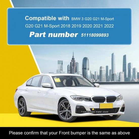 Front Bumper Tow Hook Hole Eye Cover For BMW 3 Series G20 G21 M Sport -