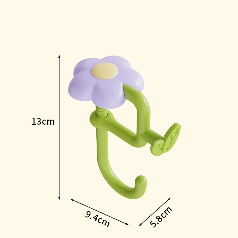 Flower Bag Hook No Drill Desk Hanger Portable Clamp for Table Edge Side Mount Organizer for Student School Classroom Desk