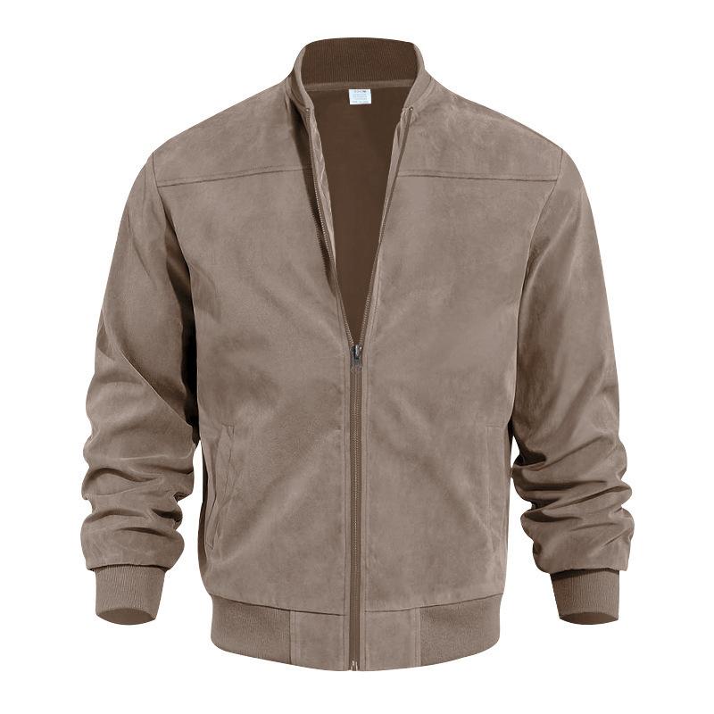 Men's Western Cowboy Hunting Autumn New Best Selling Fashion Loose Versatile Suede Zip Jacket Coat