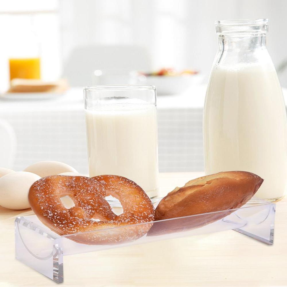 

Прямоугольный сервер крекеров УФ-образный дублинский лоток Прочный акриловый держатель для крекеров