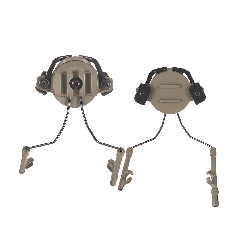 Army Tactical Headset Holder Fast Helmet Rail Suspension Bracket Hunting Shooting Headset Bracket Helmet Rail Adapter Set