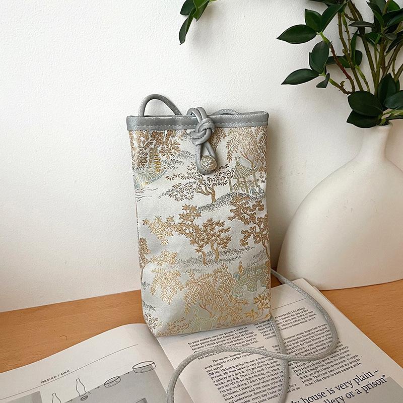 

Summer new vertical mobile phone bag fashionable, simple and versatile and beautiful casual shoulder messenger bag women синий