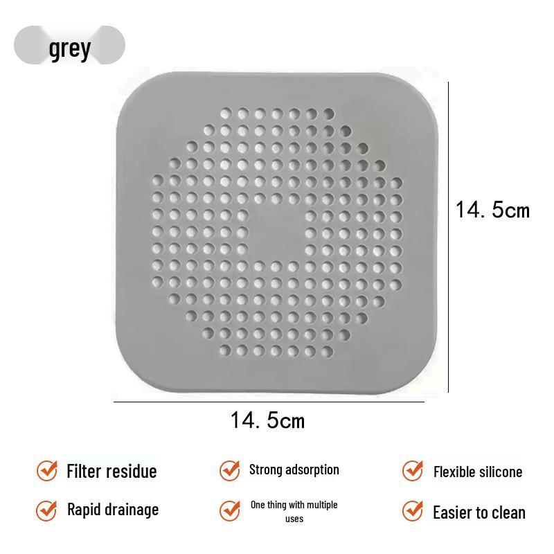 Silicone Floor Drain Sticker: Universal Anti-Clog Hair Filter for Kitchen and Bathroom.