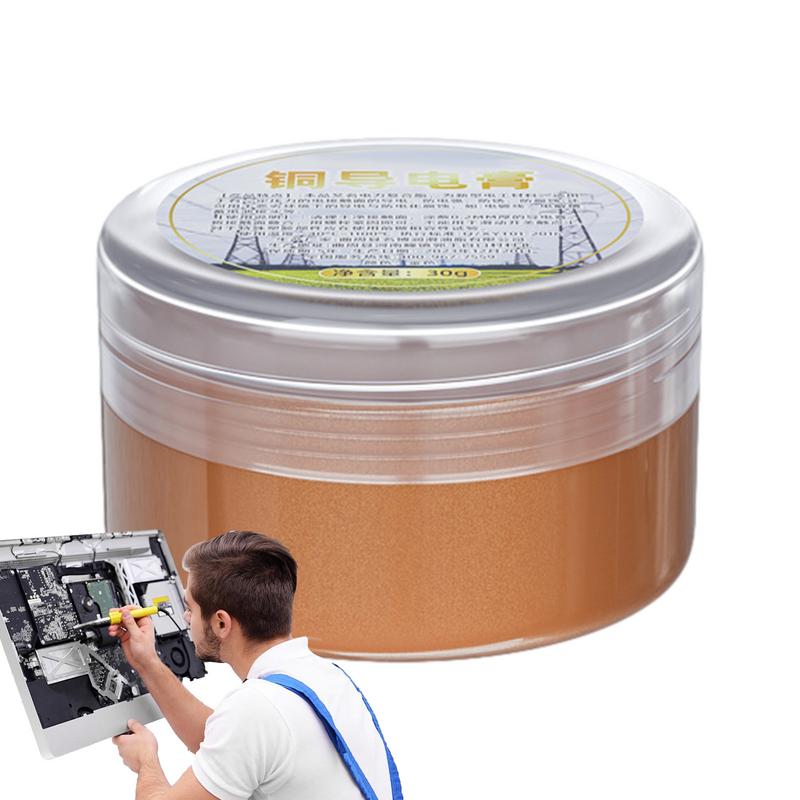 30g Car Conductive Grease High Temperature Copper Grease Strong Adhesion Anti-rust and Anti-corrosion Electrical Contact Grease