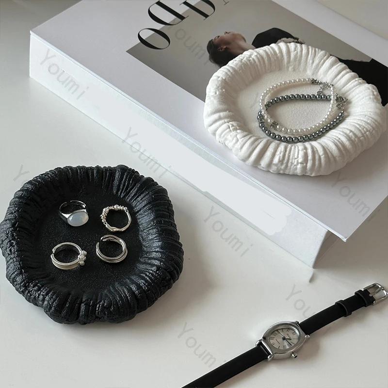 Creative Irregular Ceramic Tray Modern Art Home Decor Desktop Jewelry Storage Trays Decorative Dresser Service Trays