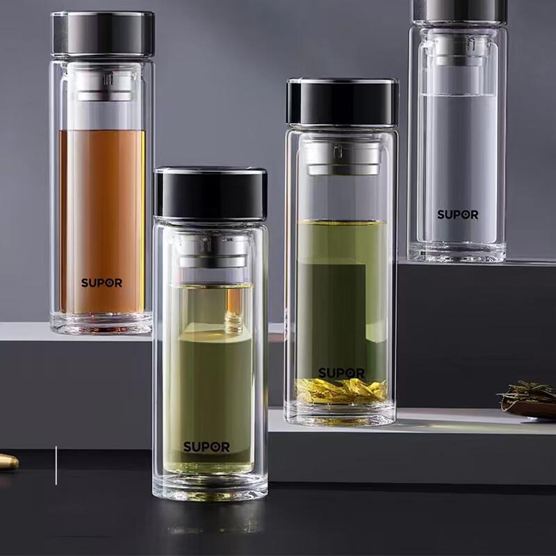 SUPOR Double-Layer Heat-Resistant Glass Cup