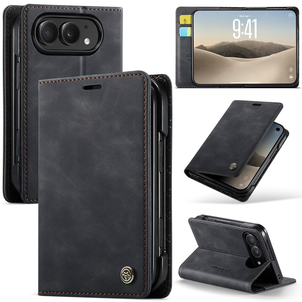 CaseMe-033 For iPhone Duo Wallet Case ,Luxury Flip Premium PU Leather Card Cover Protector Skins Shell