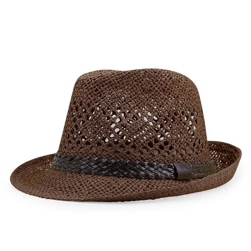 

High Quality Paper Straw Hat Women Summer Fashion Sun Cap Dad Jazz Hat Men Cool Fedora Head 55-58cm