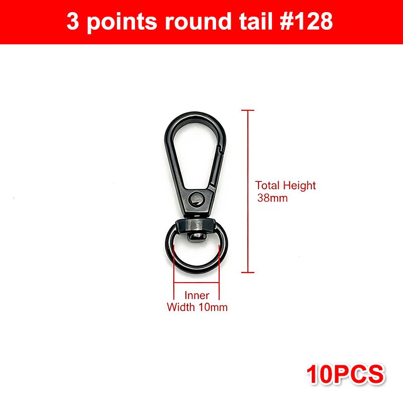 10Pcs Zinc Alloy Swivel Snap Hooks With Heavy Duty Rust Proof Structure For Diy Bag Making Keychain Lanyard Crafting Projects