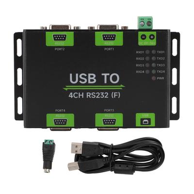 Industrieller isolierter USB zu RS232 Konverter Professioneller USB zu 4-Kanal RS232 Buchsenkopf Konverter für
