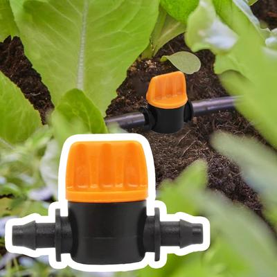 10X PP 4mm Hose Barb Connector Coupling Valve Automatic Drip Irrigation Connectors Garden Watering System
