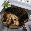 Christmas Dog Pattern Round rug,Carpet Rug for Living Room Bedroom Playroom ,Non-slip Floor Mat,Holiday Gifts and Birthday Gifts.
