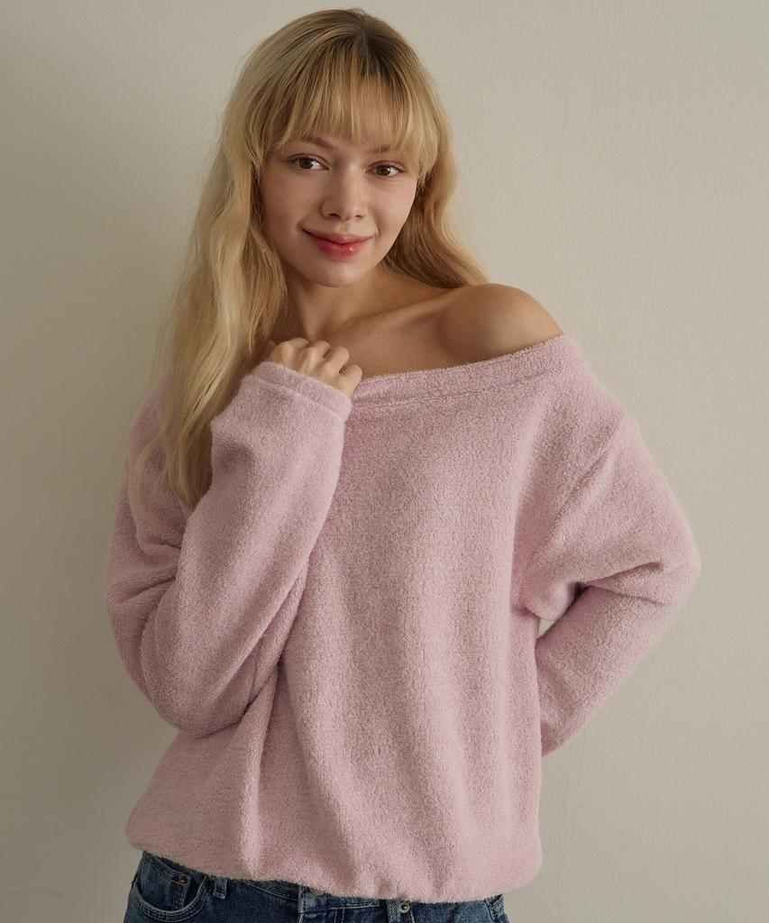 5OML Monggle Off-Shoulder Knit (Pink)