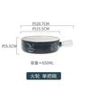 650ml Art Ceramic Dish Handle Round Soup Noodle Kitchen Dessert Tableware