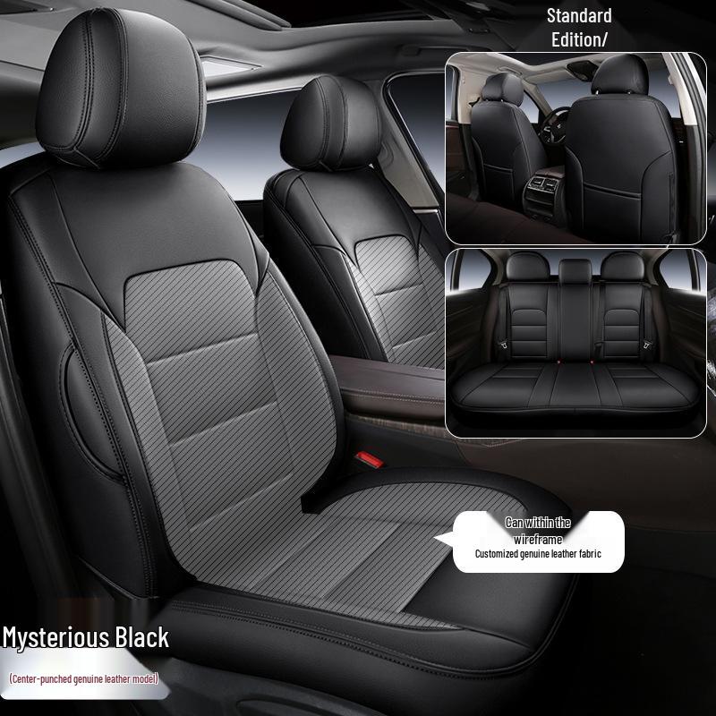 Genuine Leather Car Seat Cushion for 2015-2016 Ford Hatchback/Sedan - Full Wrap Design