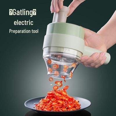 Triturador Elétrico Gatling Kuker para Vegetais e Alho - Amassador e Fabricante de Pasta Automático Sem Fio
