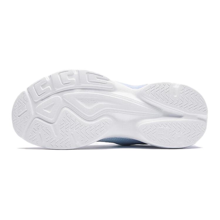 Anta Comfortable Mesh Shock Absorbing Breathable Low Top Kids Running Shoes Kids Running Shoes White Blue A22435543-2