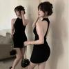 Halter sexy Spice Girl sleeveless neck-wrapped hip skirt summer new tight figure pure desire dress female tide