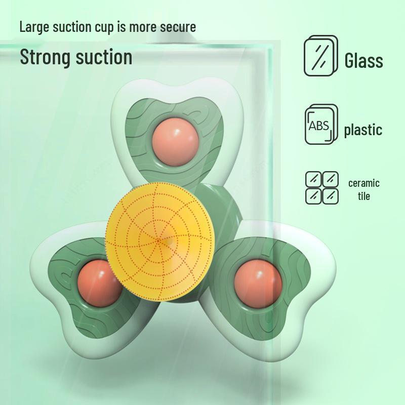 Flower Spinner Baby Rattle & Teether: Suction Cup Mobile Toy