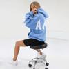 Dames Herfst Europese & Amerikaanse Stijl Briefprint Hoodie - Lange Mouw, Verdikt, Veelzijdig, Sportieve Pullover.