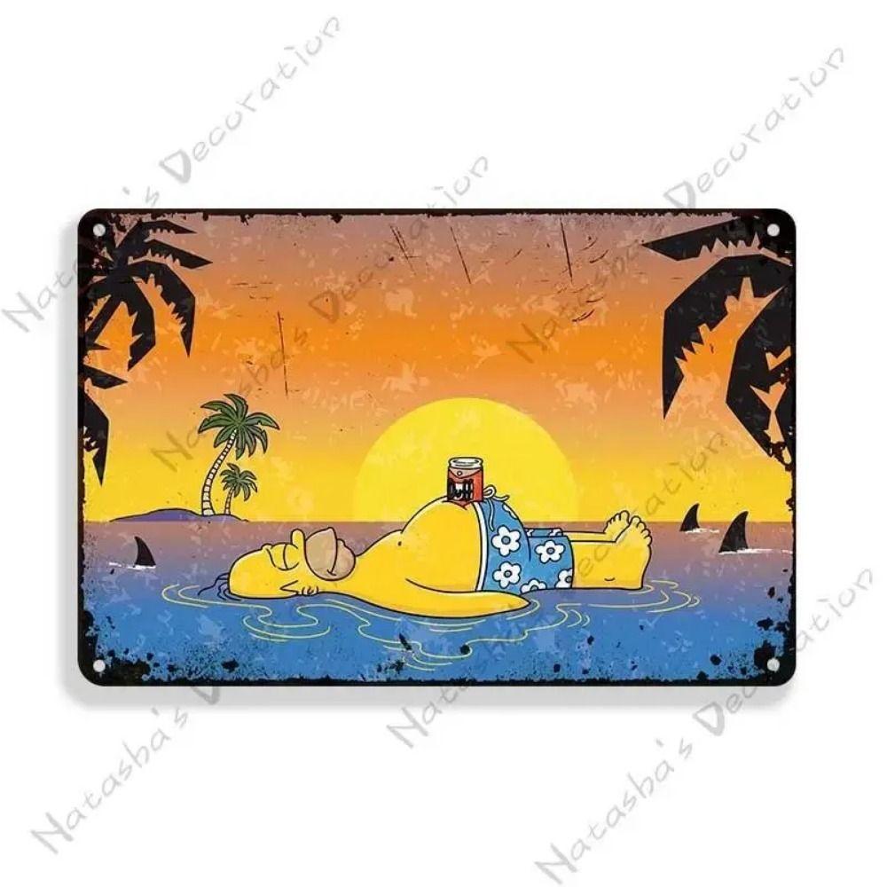 

Металева табличка The Simpsons Duff Beer 30x20см, Мультяшний декор для стіни бару