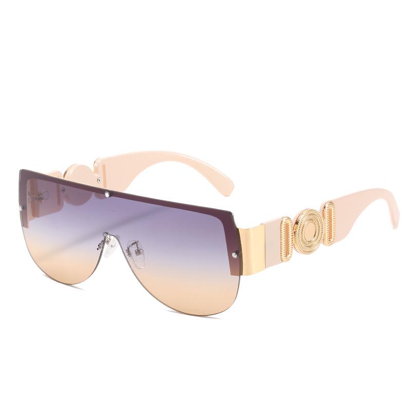 

Трендовые европейские и американские солнцезащитные очки-моноблок с большой оправой 2021 In Stock