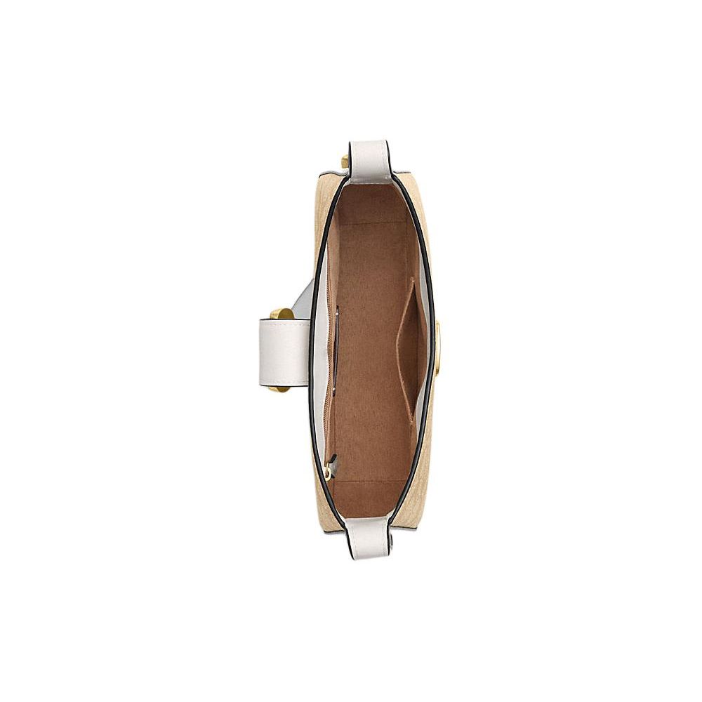 Coach Eliza Shoulder Bag 25 Classic Monogram Non-Detachable Shoulder Strap Clasp Synthetic Leather With Cow Split Leather Medium CP005-IMDQC