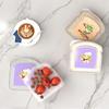 Portable Clear Toast Shaped Lunch Box with Lid Sandwich Bread Container Large Bento Box for School Office Picnic Meal Storage
