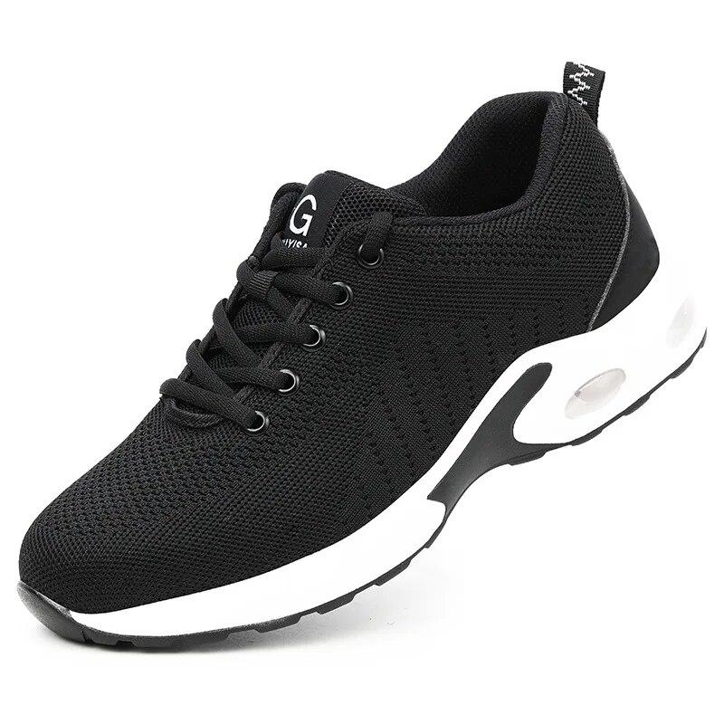 

Рабочая защитная обувь на воздушной подушке для мужчин и женщин, дышащие рабочие кроссовки, рабочая обувь со стальным носком, защитная обувь от проколов 36