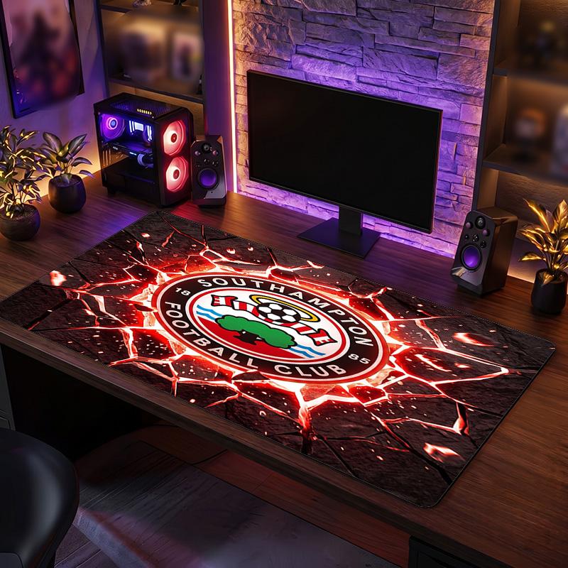 Southampton Football Print Large Mouse Pad, Anti-Slip Extended Gaming Desk Mat for Office Home