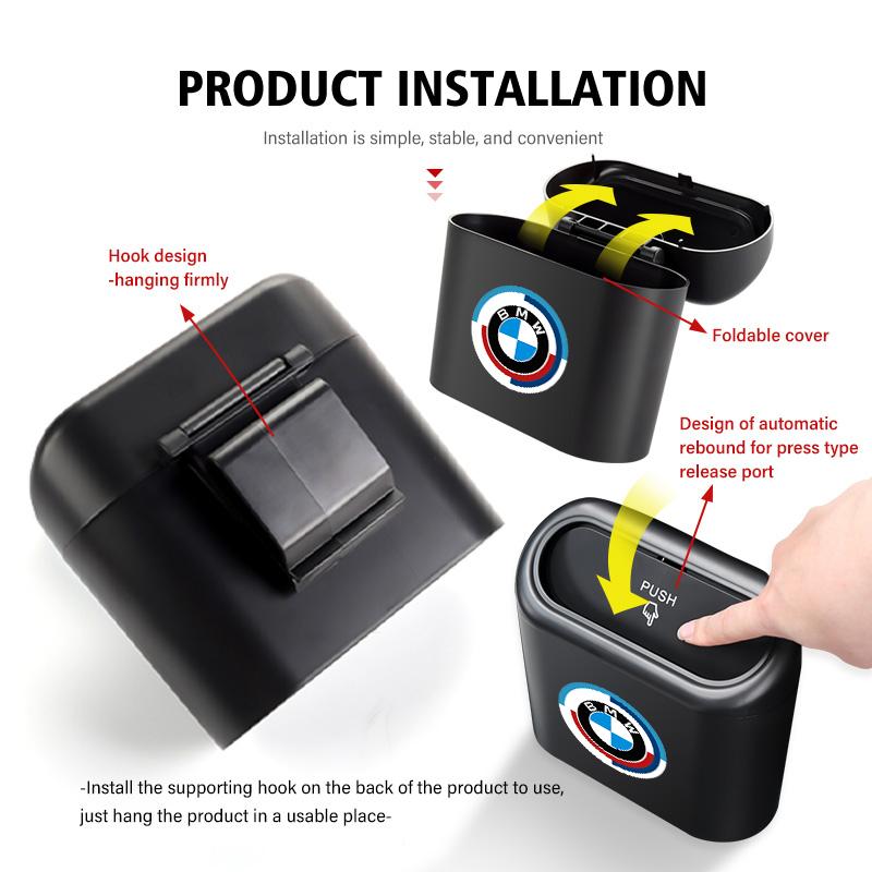 Car Door Side Trash Universal Garbage Dust Case Storage Box For BMW X3 X5 M5 M3 E46 E90 E60 F10 E39 F30 E36 G30 E87 E70 gzsh02