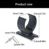 Towing Wiring Parking Bracket for US 6 Way and 7 Way Trailer Ends, Black Screw Mount Clip with 2 Mounting Screws and Plastic Body Use