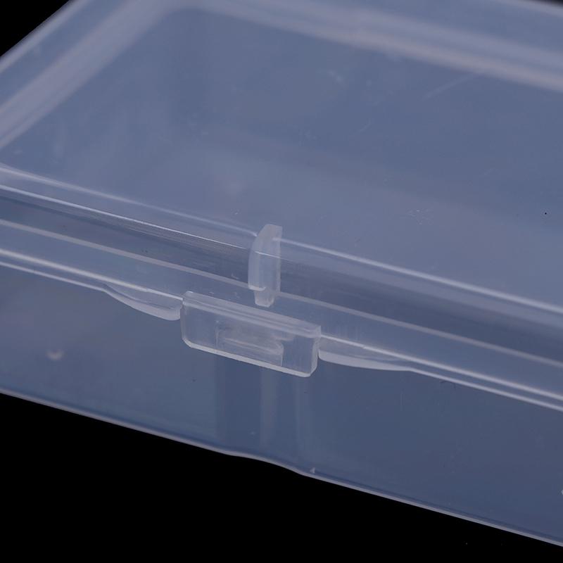 9cm*6.5cm*3cm Transparent Plastic Storage Box Clear Square Multipurpose