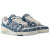 Louis Vuitton Trainer Cow Leather Low Top Skateboard Shoes Unisex Blue White 1ADHIT