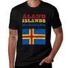 Flag Of Aland Tshirt Plus Size Workout Short Sleeve Top