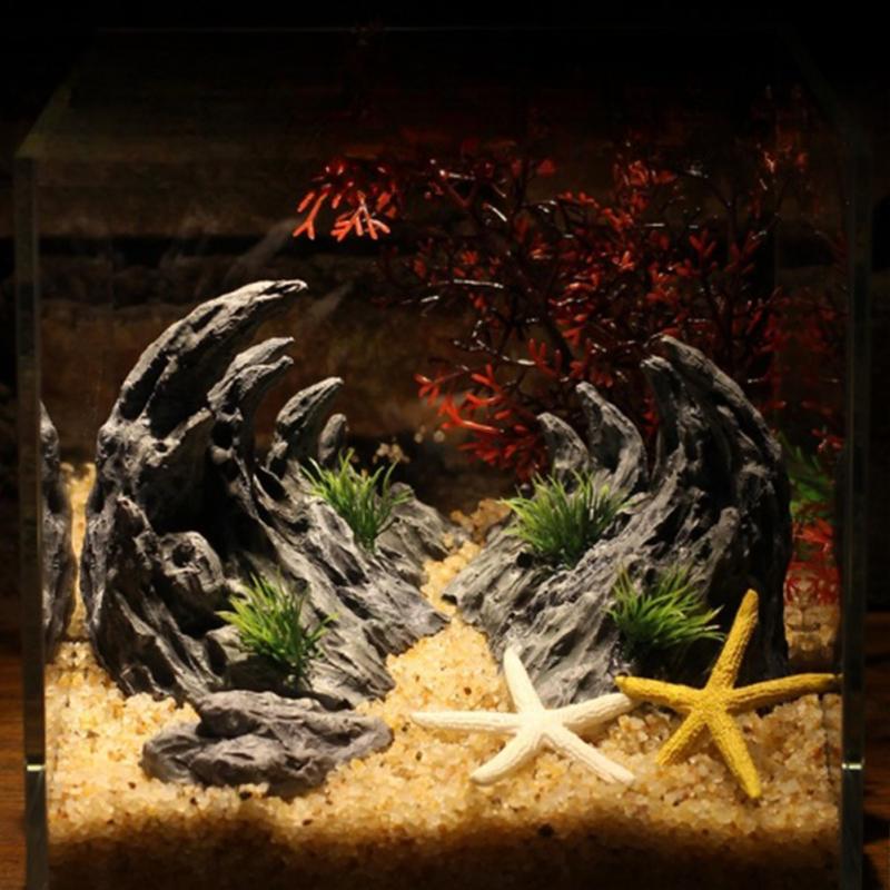 Hideout Caves Simulation Landscaping Stone Rockery Ornaments Hiding Cave Shelter For Aquarium Fish Tank Decoration