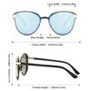 New Fashion Multi-Color Glasses - Stylish Blue & Golden Design Lightweight Zinc Alloy Frame Perfect For Summer & Commute