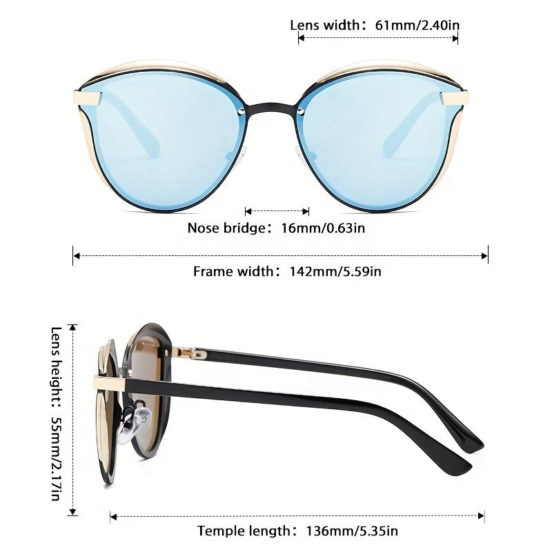 New Fashion Multi-Color Glasses - Stylish Blue & Golden Design Lightweight Zinc Alloy Frame Perfect For Summer & Commute