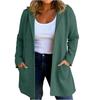 Women's Fashion Casual Hooded  Long-Sleeve Solid Jacket