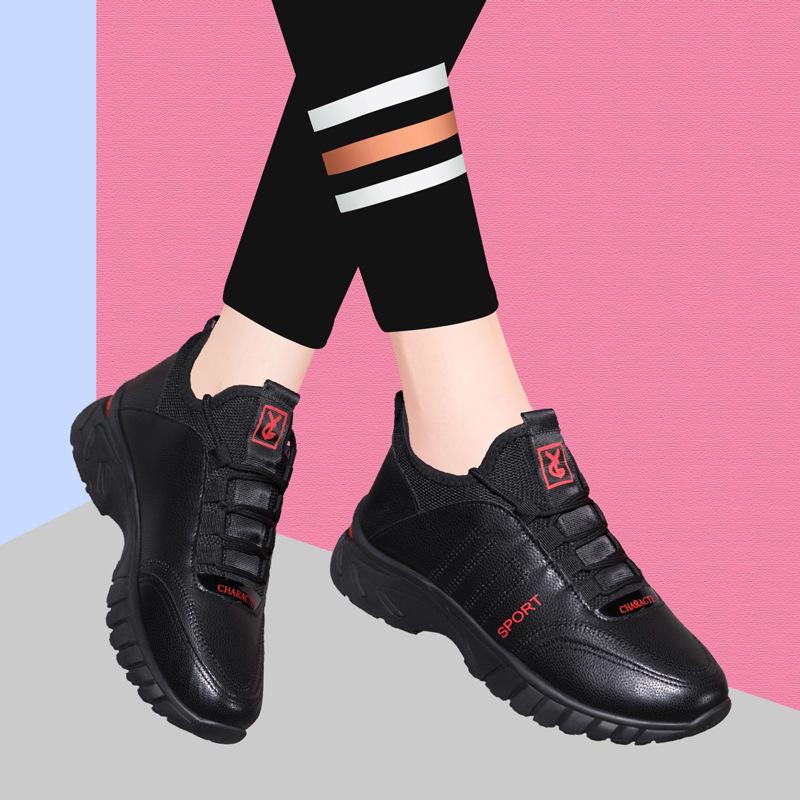 Женские повседневные кожаные туфли 2024 года мягкая подошва универсальные плюс бархат теплый для осенизимы 36 1898₽