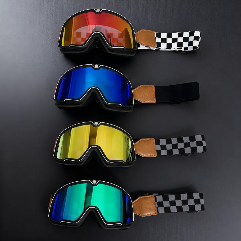Motorcycle goggles, retro Harley SUV riding windproof and sand-proof day and night universal helmet glasses