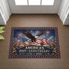 US 250th Anniversary Front Door Mat Patriotic Entryway Mat Celebrating Years of Freedom Featuring Majestic Eagle Home Decor