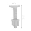 2pcs Plastic Bolts Kit Quick Release Easy Installation Durable Secure Fixation Universal Fit Replacement Hinges Lids Mounting