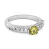 Peridot Runder Solitärring – Sterlingsilber