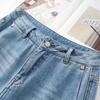Damen Hellblaue High-Waist Retro Wide-Leg Jeans - 2025 Frühling Schlankmachende Lockere Passform