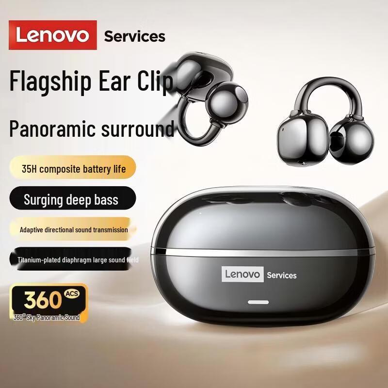 

Lenovo RS102 Clip-on Wireless Open-Ear Bluetooth Sport Earbuds