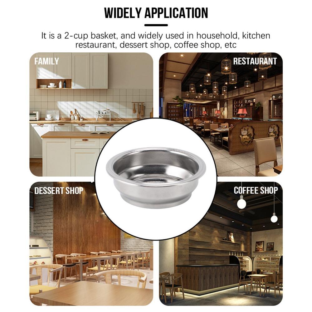 2pcs Set Double Layer Portafilter Filter Basket Coffee Filter Basket For Portafilter Coffee Machine