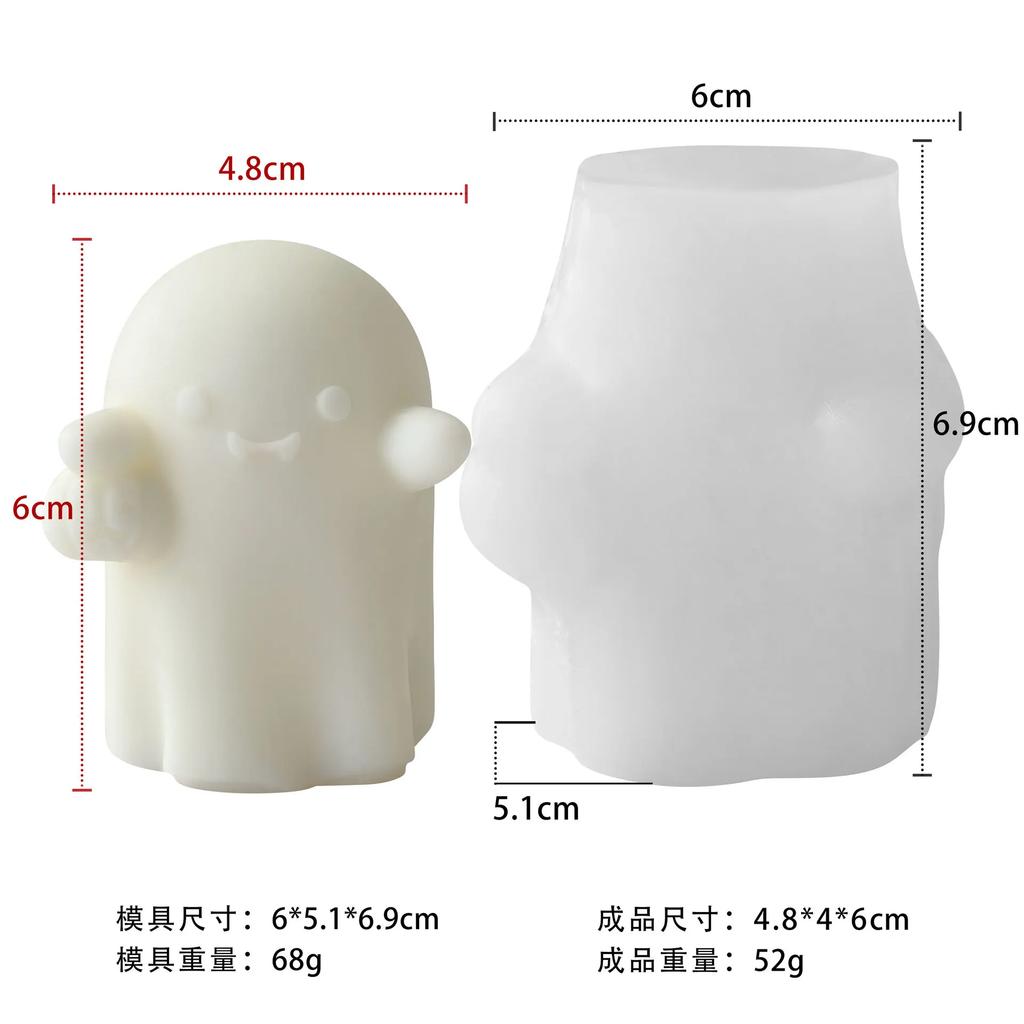 Top Quality Silicone Mold Spooky Halloween Pumpkin Candle Room Aromatherapy DIY Pumpkin Candlestick Candle Mould for Haunted