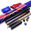 CUESOUL 57" Handcrafted 3/4 Jointed Ebony Snooker Cue with Union Jack Design (CSSC-GQ-3)
