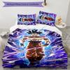 Goku 3pcs Bedding Set Duvet Cover Closure Includes 1 Duvet Cover & 2 Pillowcases for All Seasons Bedroom Home Dorm Decor